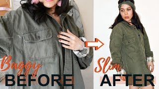 HOW TO EASILY amp SEAMLESSLY RESIZE YOUR OVERSIZED JACKET [upl. by Eilram528]