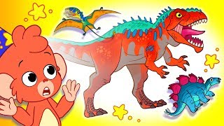 Learn Dinosaurs for Kids  Dinosaur Cartoon videos  TRex Giganotosaurus  Club Baboo [upl. by Geithner]