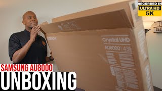 2021 Samsung AU8000 Crystal UHD 4K TV UNBOXING [upl. by Holli]