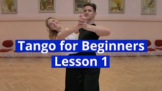 Tango for Beginners Lesson 1  Walks Progressive Link Closed Promenade [upl. by Yoong288]