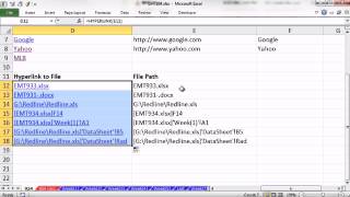 Excel Magic Trick 934 HYPERLINK Function and Hyperlink Feature 13 Examples [upl. by Ahsied]