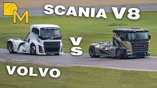 SCANIA CHIMERA 2000 HP DUELL VS VOLVO IRON KNIGHT TRUCK RACING GIANTS HEAD TO HEAD  DREAM MACHINES [upl. by Jun]