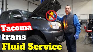 Toyota Tacoma Transmission Fluid Change  Do It At Home [upl. by Wandy]