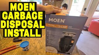 Easy DIY Moen Garbage Disposal EX75C 34 HP Installation  replacement [upl. by Ahseiuqal]