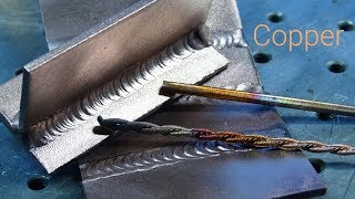 TIG Welding Copper  Using improvised filler rod [upl. by Arednaxela67]