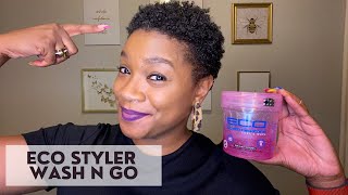 Eco Styler Curl amp Wave Gel Wash N Go On Natural Hair Type 4 [upl. by Kalvin]