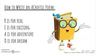 How to Write Acrostic Poems [upl. by Bennir679]