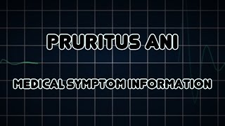 Pruritus ani Medical Symptom [upl. by Mellette]