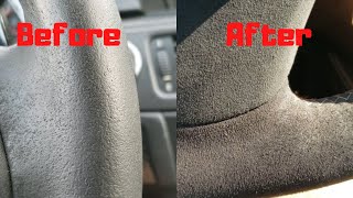 How To Cleaning an AlcantaraSuede Steering Wheel [upl. by Analram666]