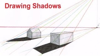 How To Draw Perspective Shadow  Drawing Shadows In Perspective [upl. by Trescha]