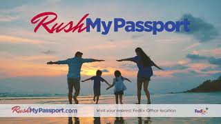 Passport Renewal Services Near You  RushMyPassport and Fedex Office [upl. by Ynahirb38]