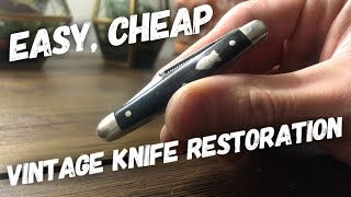 How to Easily Restore a Vintage Slipjoint Pocket Knife [upl. by Savil]