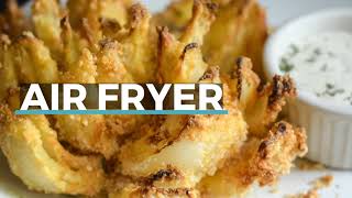 GlutenFree Air Fryer Blooming Onion  Ninja Foodi Recipe [upl. by Hogen727]