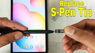 Samsung Galaxy Tab S6 Lite Replacement SPen Tips  How to change S Pen Nibs [upl. by Camille140]