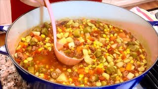 How to Make Hearty Southern Vegetable Soup with Beef [upl. by Richard992]