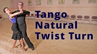 Tango Natural Twist Turn  Intermediate Dance Routine [upl. by Rubie380]