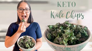 AIR FRYER KALE CHIPS  Low Carb amp KETO Kale Chips Recipe  KETO Snack [upl. by Haronid]