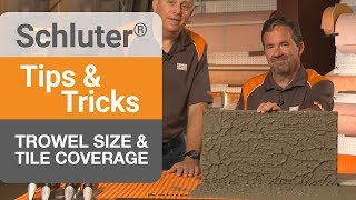 Tips on Trowel Size amp Tile Coverage [upl. by Ciccia564]