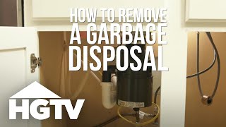 How to Remove a Garbage Disposal  HGTV [upl. by Ahsinot]