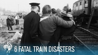 6 Fatal Train Disasters  British Pathé [upl. by Artemahs]