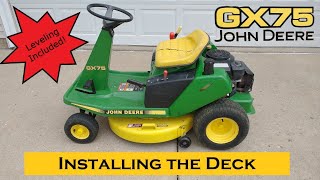 How to Install and Level John Deere GX75 mower deck [upl. by Osner]