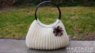 HOW to CROCHET SAVVY HANDBAG  DIY Tutorial for Easy Bag Purse Tote [upl. by Getraer]