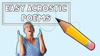 Easy Acrostic Poems For Kids  Learning From Home [upl. by Annoval176]