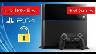 how to Install Game on Ps4 from USB  Install PKG files  Jailbreak PS4 [upl. by Udell]