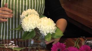 How to arrange flowers in a low vase [upl. by Anyrtak]