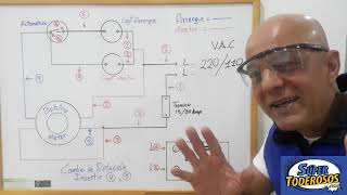 CONEXIÒN DE MOTORES MONOFÀSICOS 110 y 220 VAC COMPRESORES [upl. by Nyllij961]