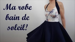 DIY couture  Comment coudre ma robe bain de soleil patron gratuit [upl. by Berkman]