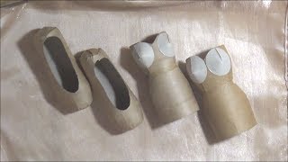 Ballet Slipper  Shoe and Art Dressform Tutorials  TP Roll Crafts [upl. by Ileane894]