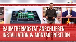 Raumthermostat anschließen  Thermostat montieren [upl. by Enneicul]