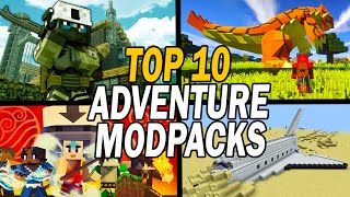 Top 10 Minecraft Adventure amp RPG Modpacks [upl. by Yecaw20]