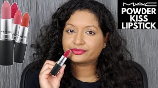 MAC Powder Kiss Lipstick Review [upl. by Eatnhoj]