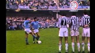 NapoliJuventus 10 3111985 La punizione di MARADONA  Radiocronaca di Enrico Ameri [upl. by Htieh]