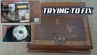 Trying to FIX Vintage Clockwork Musical Wooden Box [upl. by Emmeline]