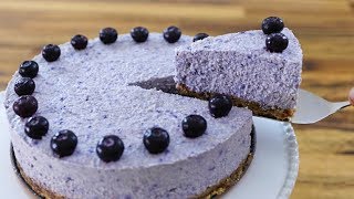 NoBake Vegan Blueberry Cheesecake Recipe [upl. by Crifasi]