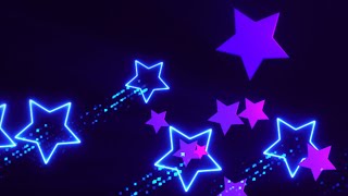 Neon Flying Stars Background video  Footage  Screensaver [upl. by Aveer]