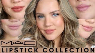 MAC Lipstick Collection  ALL wearable shades  Elanna Pecherle 2021 [upl. by Namsaj]