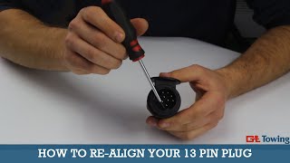 How To Realign Your 13 Pin Trailer amp Caravan Towing Electrics Plug  GT Towing [upl. by Roel]