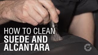 How To Clean Suede and Alcantara  Autoblog Details [upl. by Oremodlab]