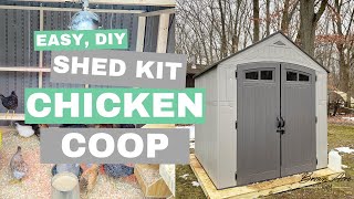 DIY Chicken Coop from a Resin Shed Kit [upl. by Kerekes940]