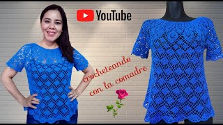 TUTORIAL BLUSA DIA DE LAS MADRES 2021 A CROCHET PARTE 1 😍😘💕 [upl. by Gery]