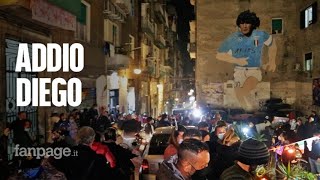 Napoli dice addio a Diego Armando Maradona quotEra uno di famigliaquot [upl. by Mohandis]