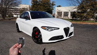 2021 Alfa Romeo Giulia Sprint Start Up Exhaust Test Drive and Review [upl. by Vaientina904]