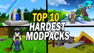 Top 10 Hardest Minecraft Modpacks [upl. by Dessma369]