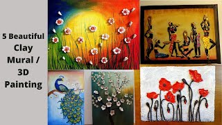 5 Beautiful Clay Mural 3D Painting [upl. by Floss671]