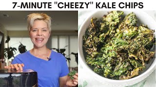 How to Make Air Fryer quotCheezyquot Vegan Kale Chips [upl. by Eerased]