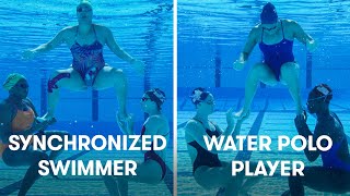 Water Polo Players Try Synchronized Swimming  SELF [upl. by Atirabrab]